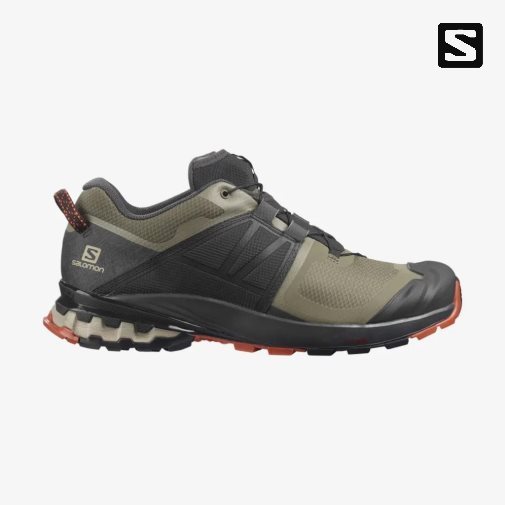 Black / Olive Salomon Xa Wild Men's Trail Running Shoes | PH 46203I